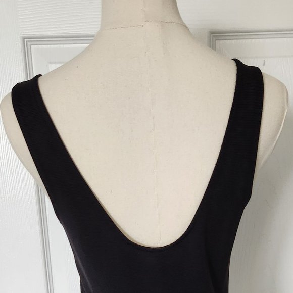 Black Divided by H&M Ribbed Mini Dress Size 10 - Picture 2 of 4